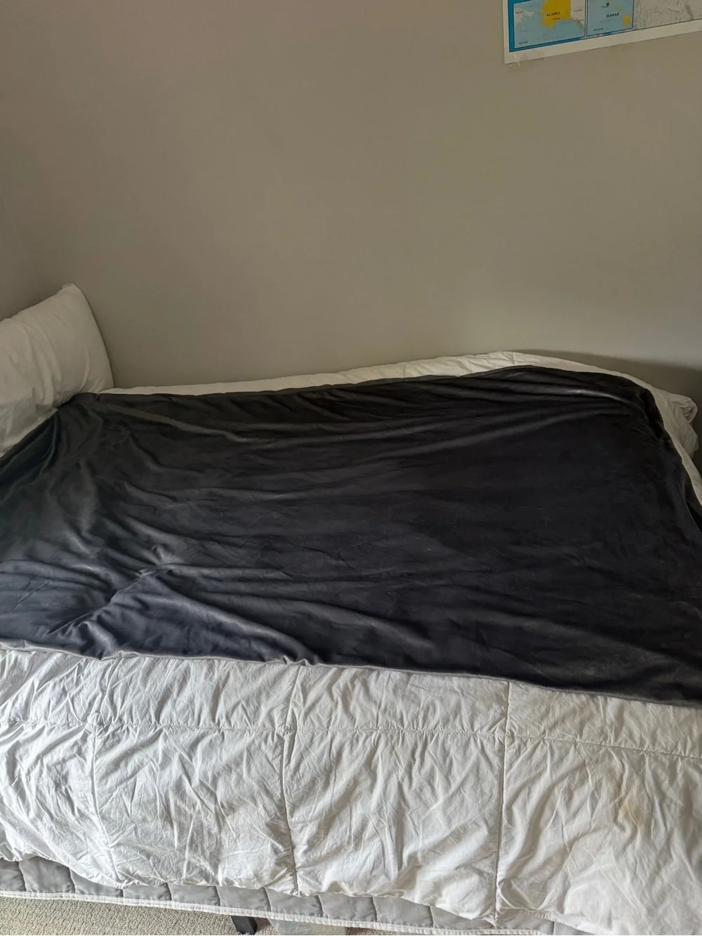 Charcoal Grey Minky/Velvet Weighted Blanket Duvet Cover - 48